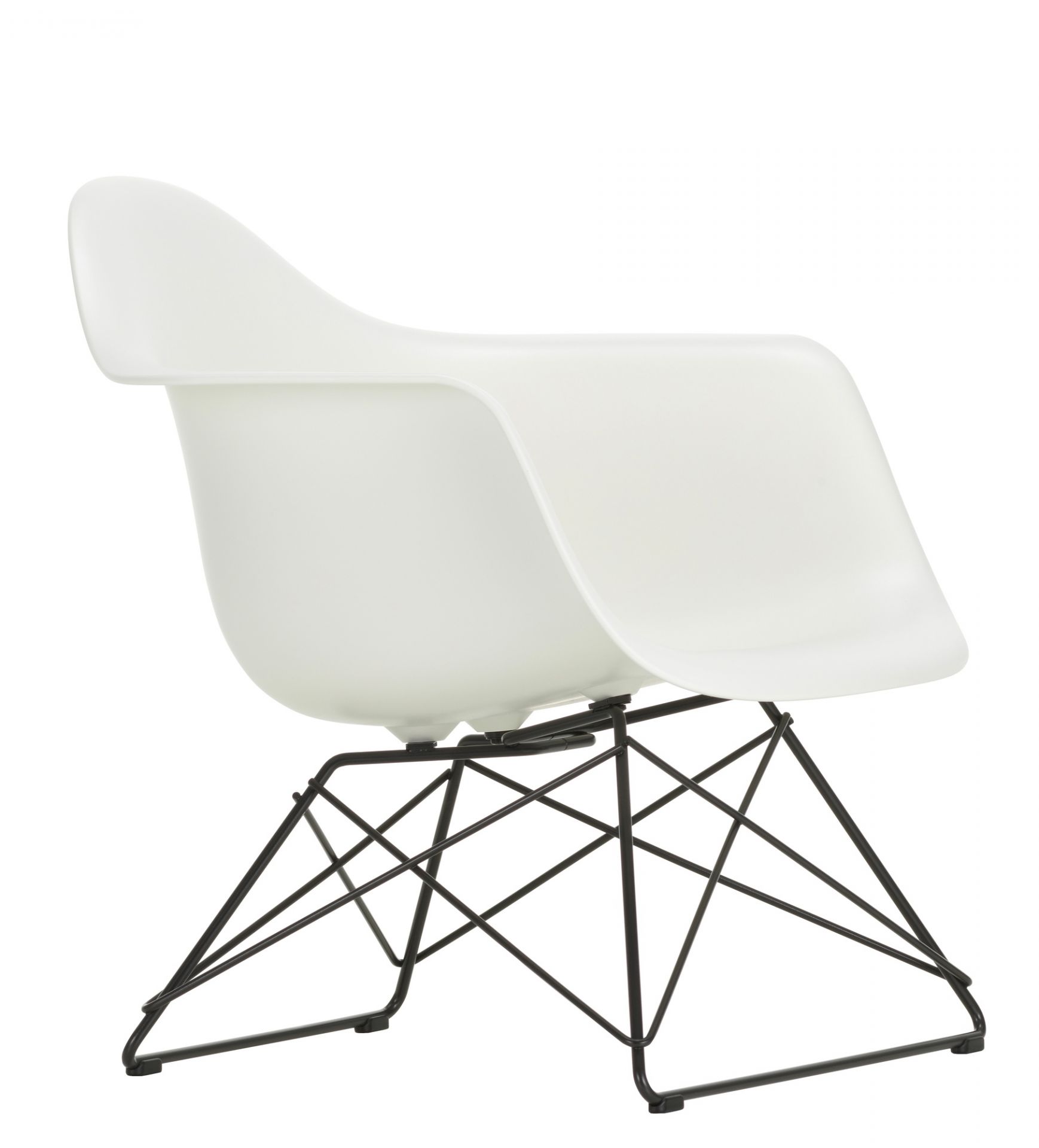 Vitra Eames Plastic Arm Rocking Chair RAR Schaukelstuhl Ahorn dunkel-Chrom-Weiss