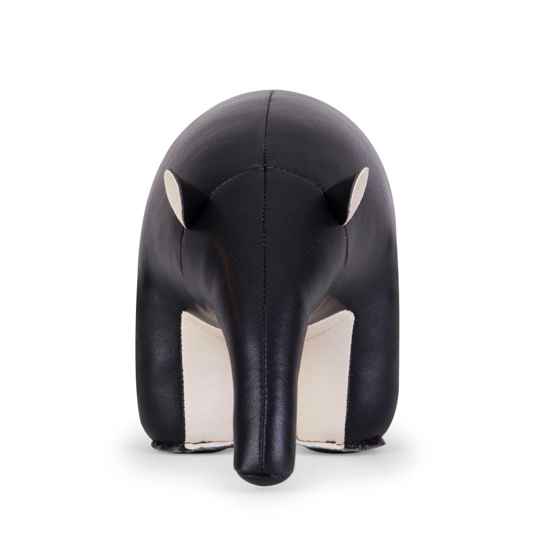 Schwarze Züny Buchstütze in Form eines Ameisenbären, ideal als Deko und Geschenkidee.