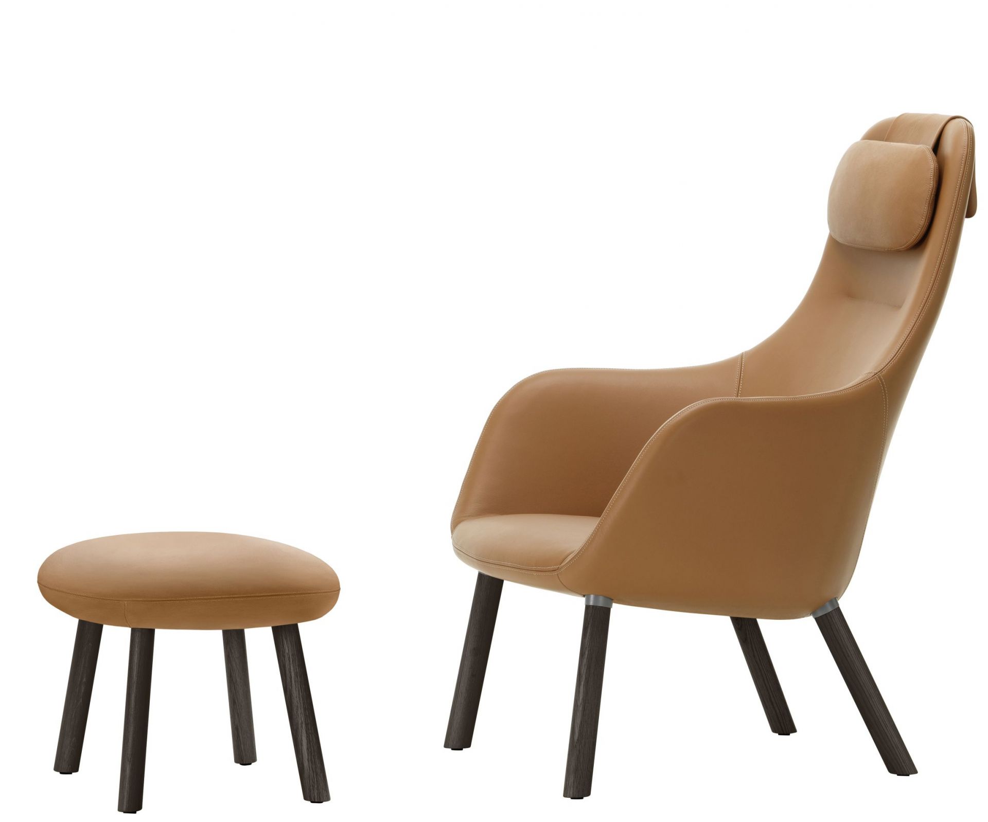 Hal Lounge Chair Sessel + Ottoman Sitzkissen integriert Vitra 