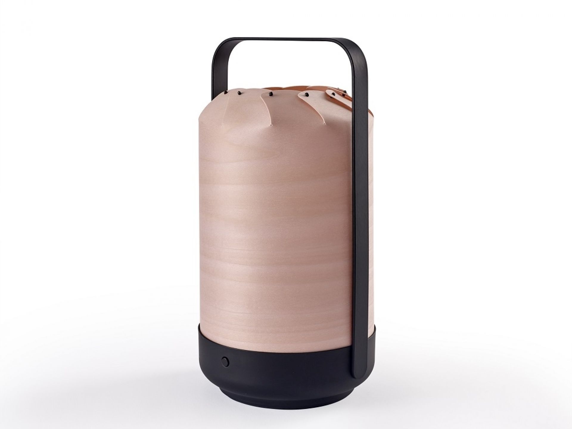 Chou Mini LED Akkuleuchte in Hellrosa: Moderne Tischleuchte mit Tragegriff für Innenräume.