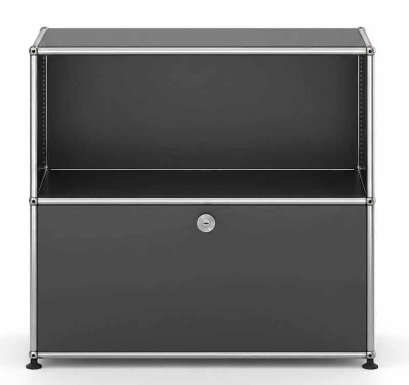 USM Haller Sideboard 1 Offen / 1 Schublade Anthrazitgrau