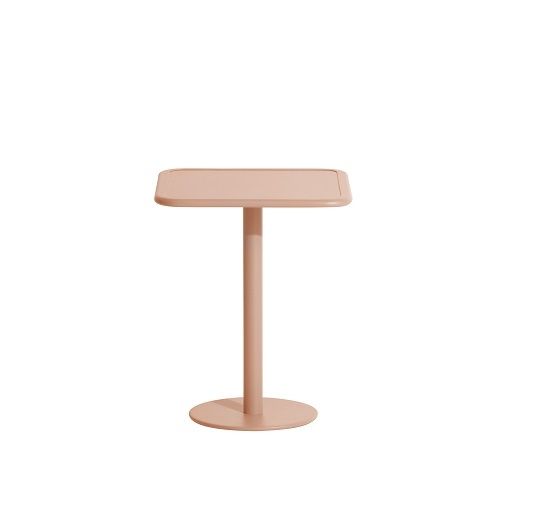 Week-end Bistro Table Square Stehtisch von Petite Friture in Blush, minimalistisches Design für den Außenbereich.