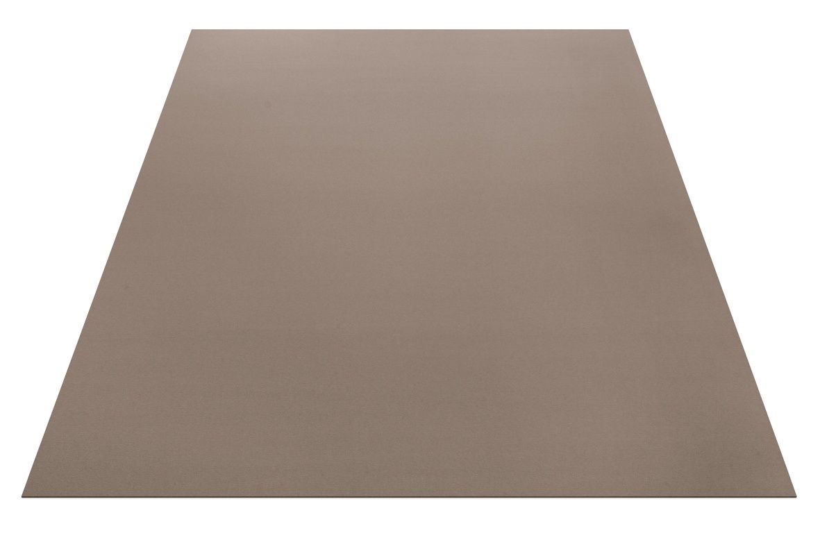 Rechteckiger, brauner Hey Sign Teppich aus Wollfilz, geeignet für Wohnzimmer und Schlafzimmer.