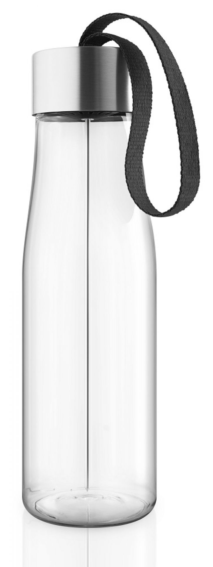 MyFlavour Trinkflasche von Eva Solo, 0,75 l, aus Glas mit schwarzem Trageband.