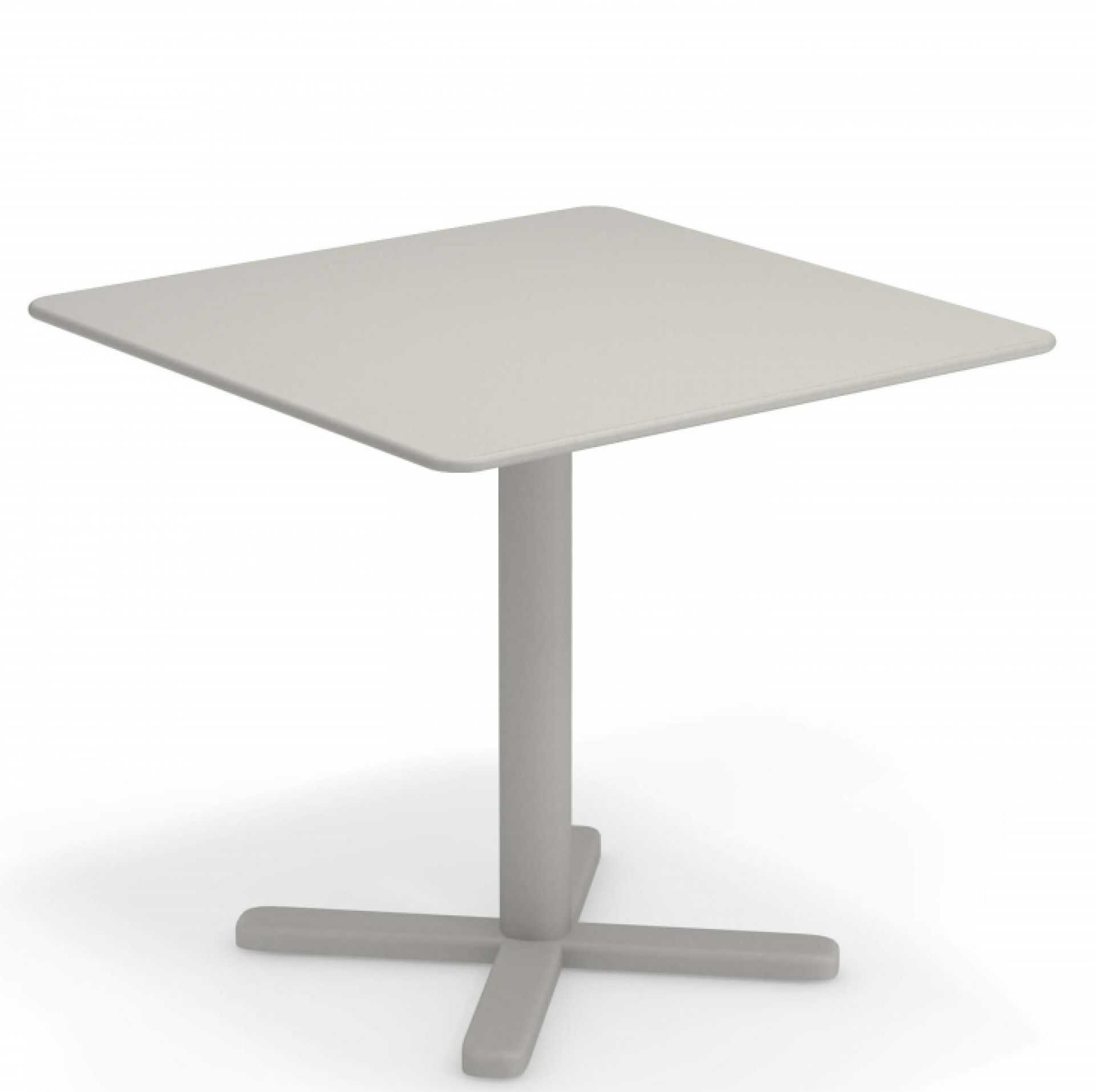 Rechteckiger, grauer Darwin Klapptisch von Emu für den Garten oder Balkon. Klappbarer Gartentisch mit Mittelfuß.