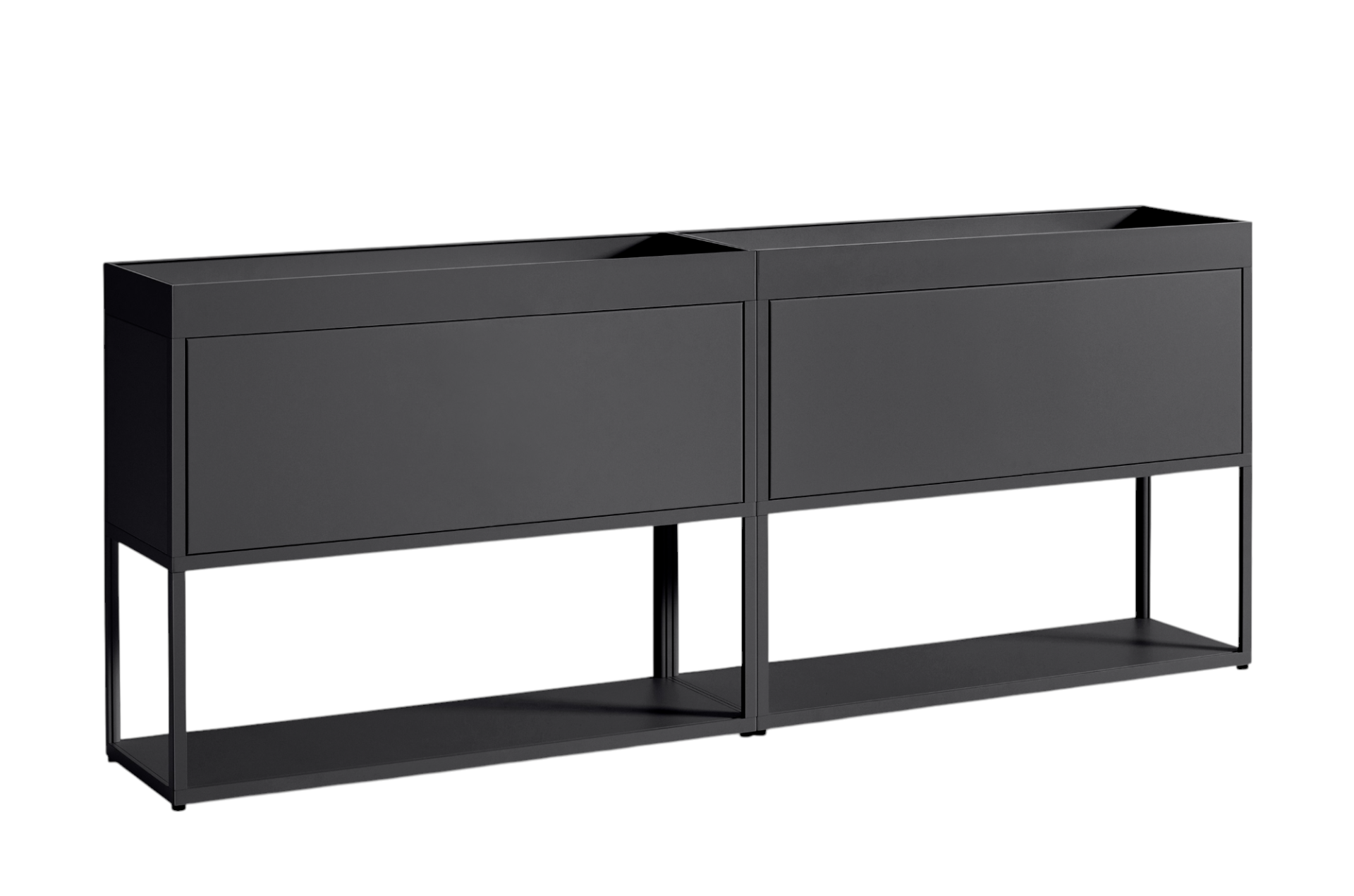 New Order Sideboard von Hay in Anthrazit: Modernes Sideboard mit Stauraum und Ablagefläche.