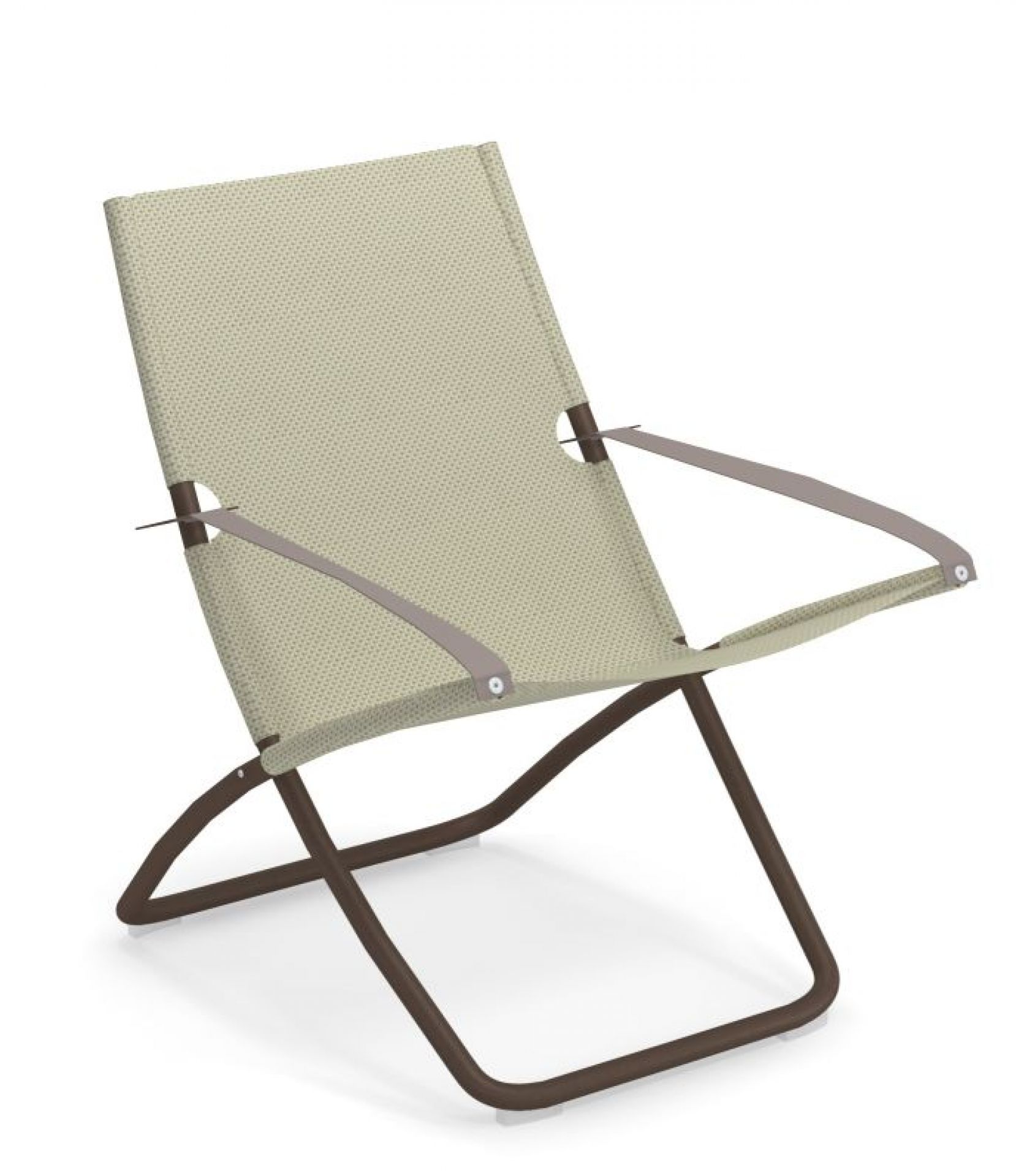 Snooze Liegestuhl in Indianbraun und Beige: Bequemer Gartenliegestuhl für entspannte Stunden im Freien.