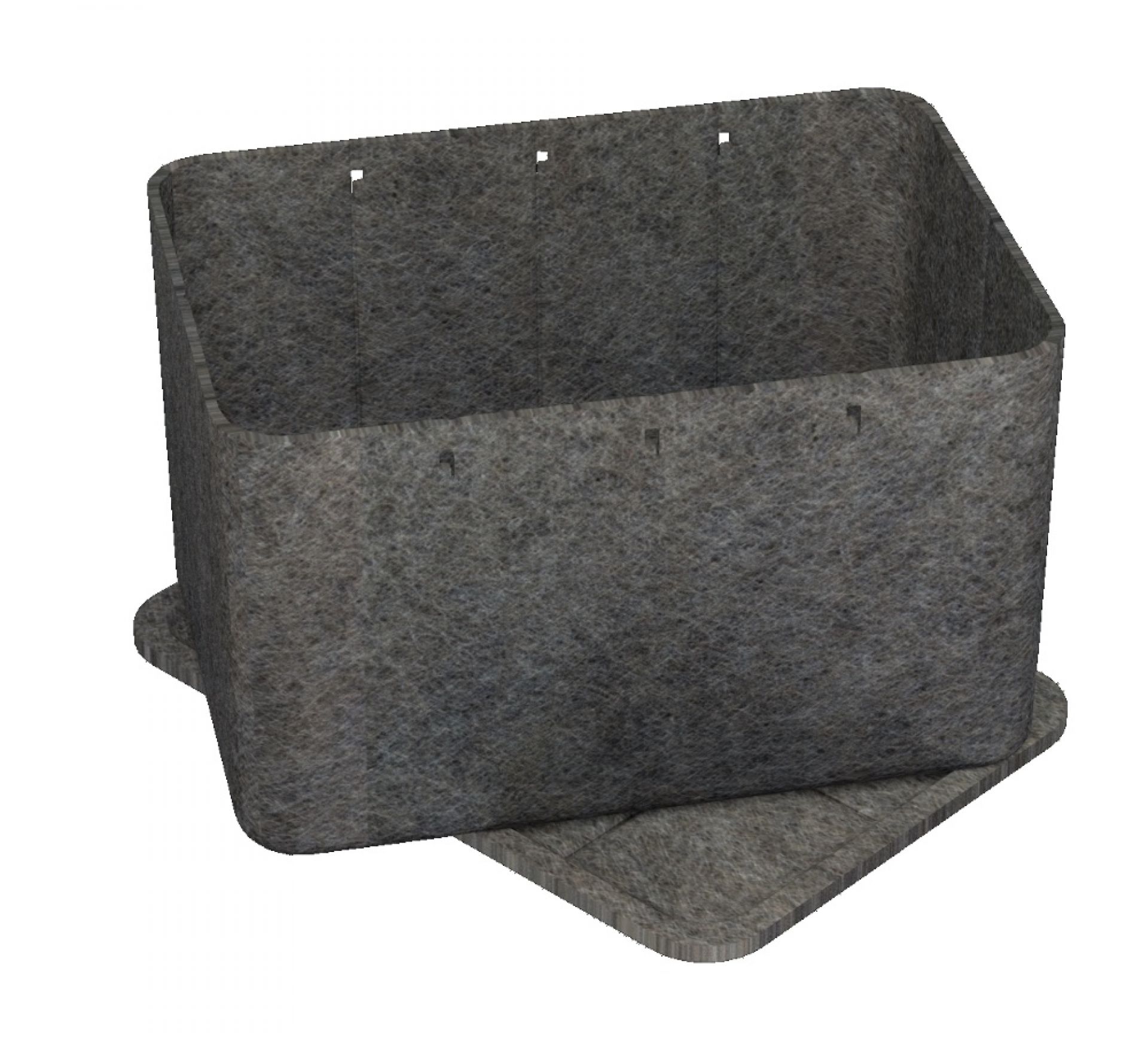 USM Haller Inos Box hoch, dunkelgrau, zur Aufbewahrung und Organisation im USM Möbelbausystem.