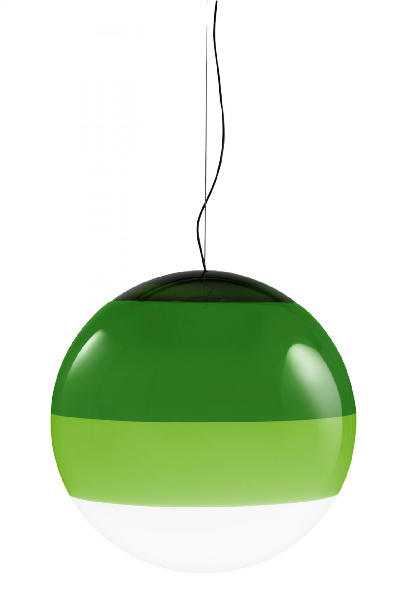 Grüne Dipping Light Pendelleuchte von Marset, moderne Hängelampe mit Farbverlauf und LED.