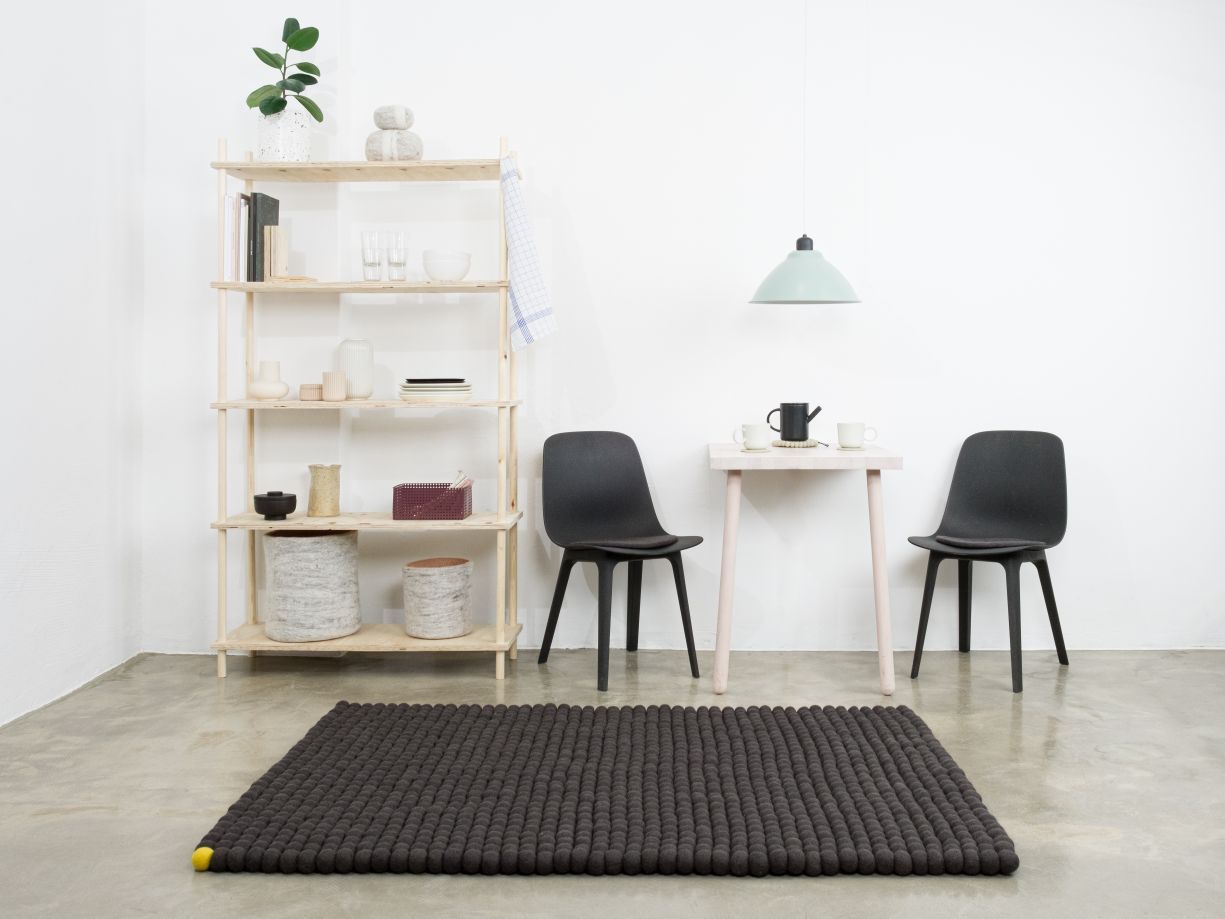 Big One Rechteckig Filzteppich 180 x 260 cm myfelt Anthrazit