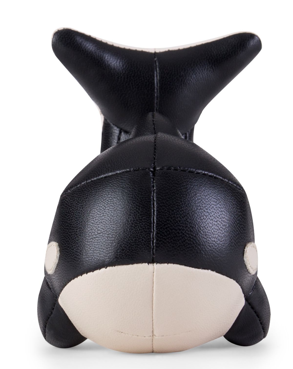 Rückansicht des Briefbeschwerers Wal Mumu von Züny, ein dekorativer und praktischer Papierbeschwerer.