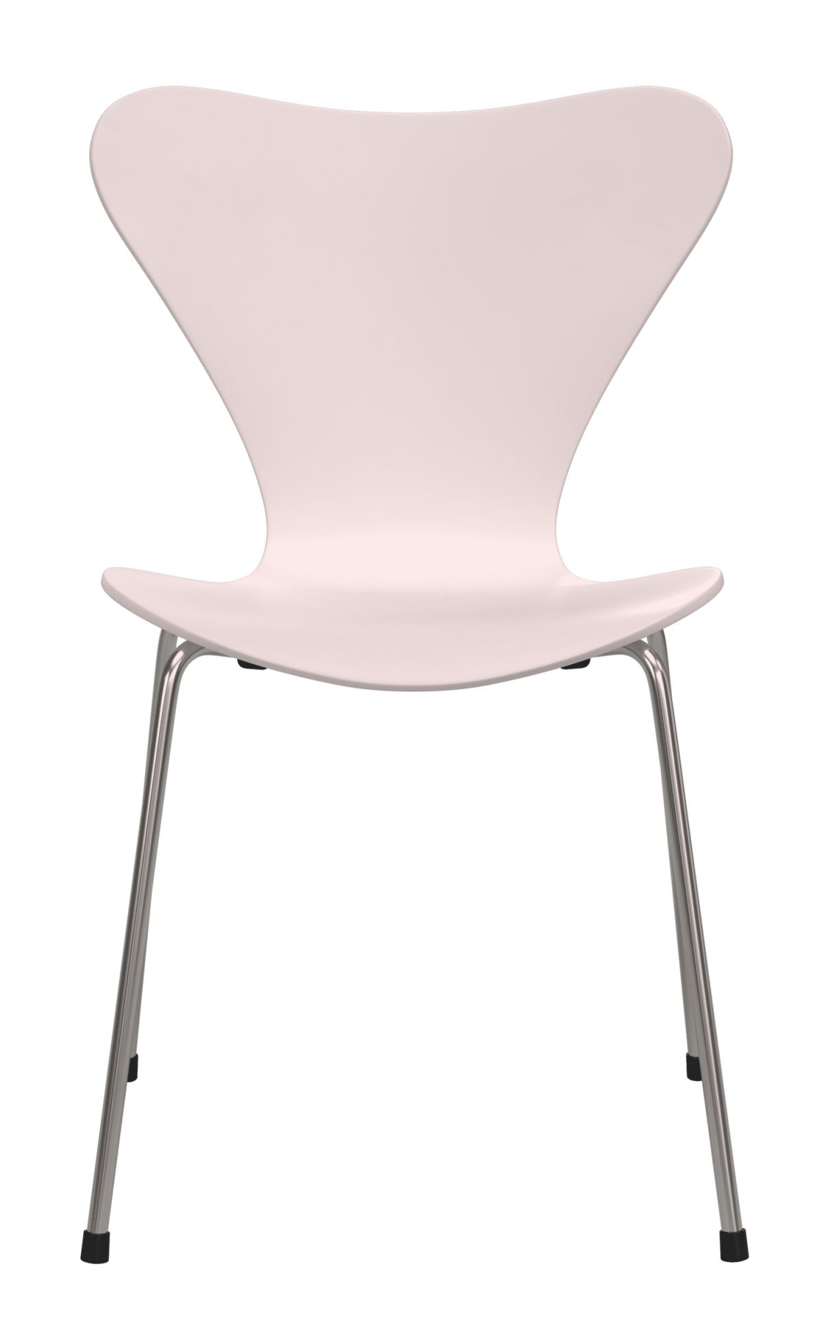 Fritz Hansen Serie 7 Stuhl in AM Pink mit Chromgestell, Designikonen für modernes Wohnen.