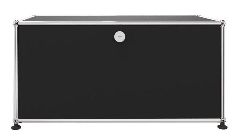 USM Haller Lowboard 1 Klappe Graphitschwarz - FAST DELIVERY