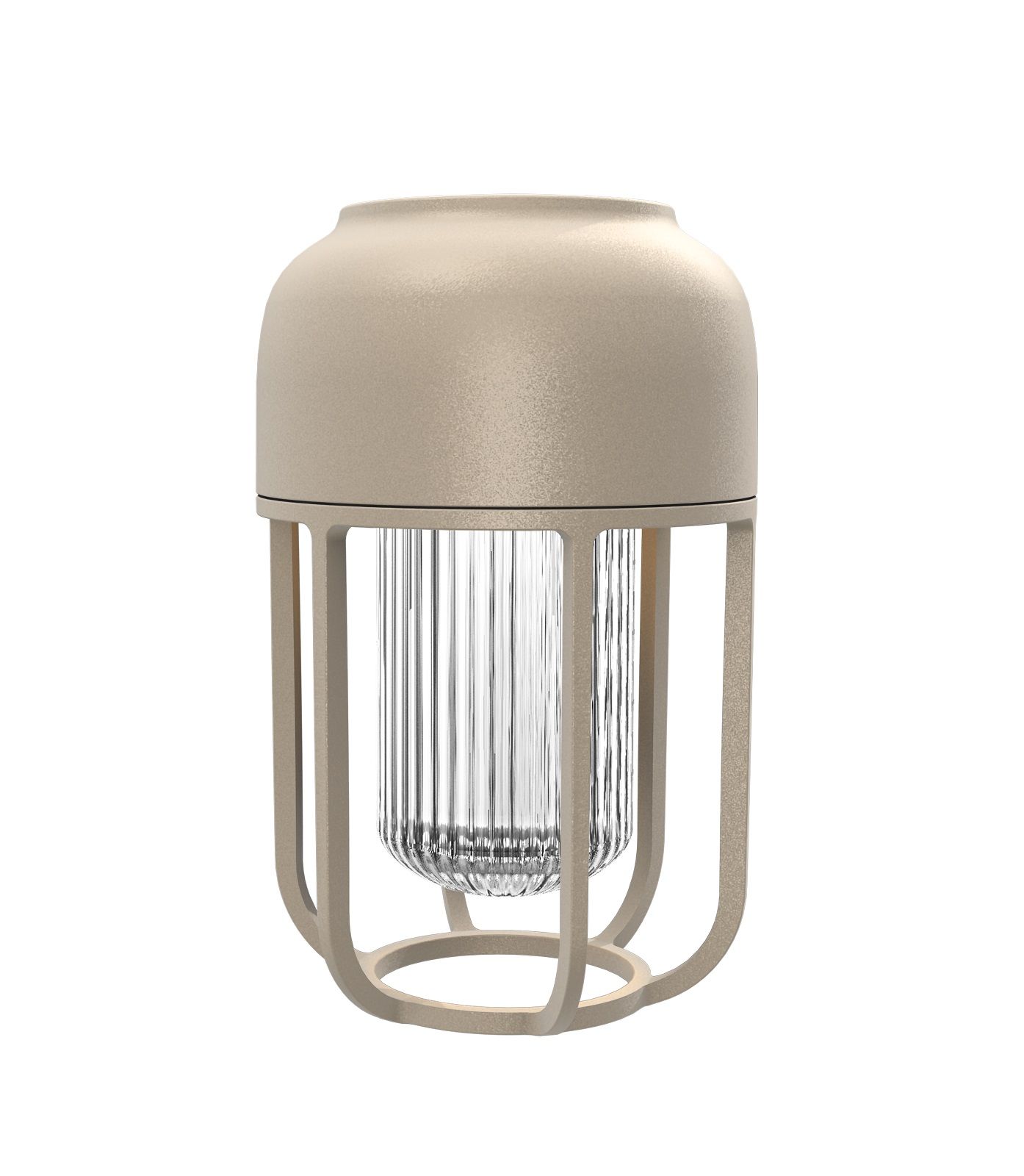 Beige Houe LIGHT No.1 Akkuleuchte mit Solarfunktion für drinnen und draußen.