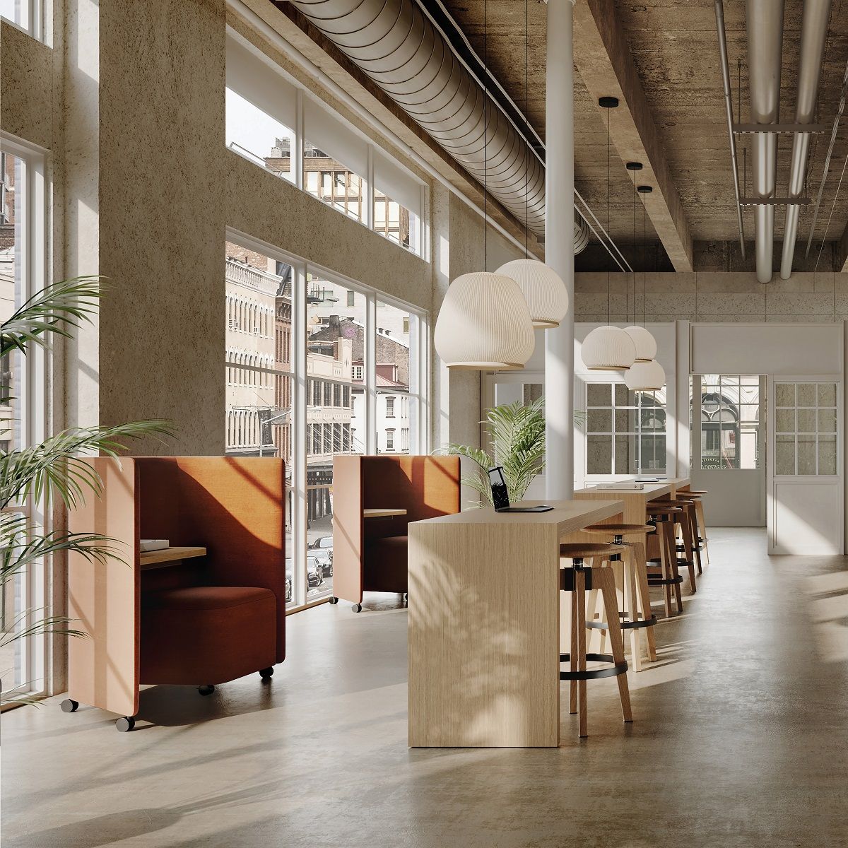 In Out Office ME2259 Bürotisch mit Schallabsorbierende Trennwände Andreu World