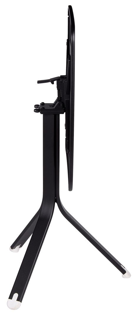 Schwarzer Rest´O Tisch von Fermob, zusammengeklappt, für den Outdoor-Bereich. Klapptisch für Balkon und Terrasse.