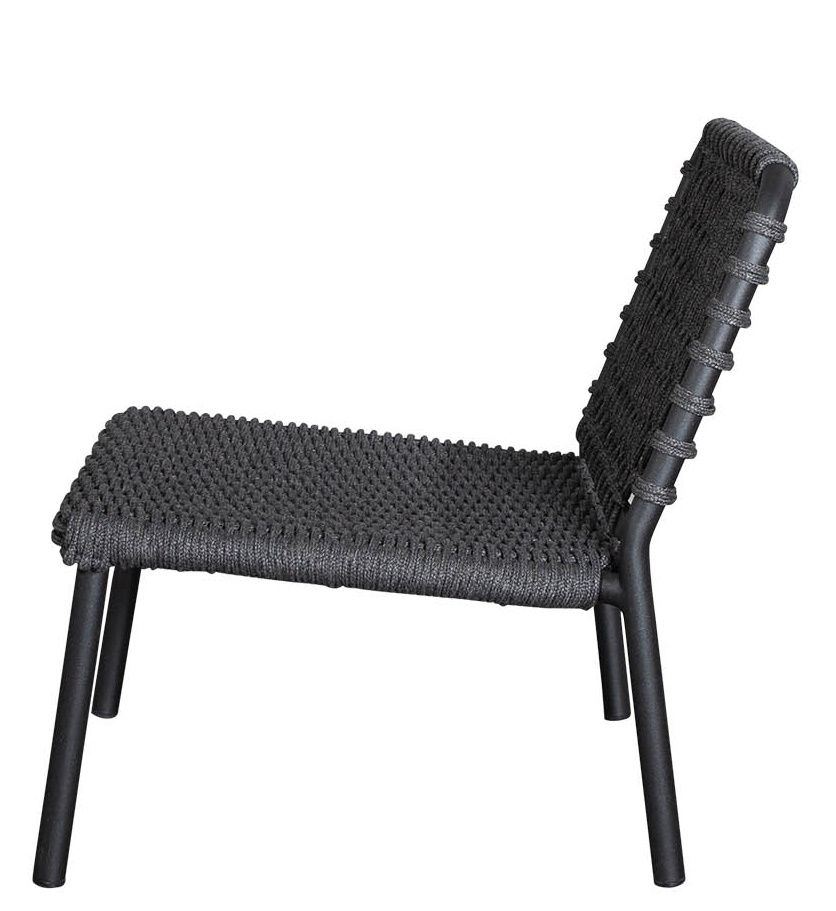 Ocean Sessel von Cane-Line, Einzelmodul für den Außenbereich, modernes Design, schwarzes Geflecht.