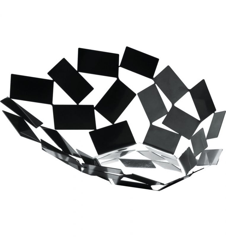 Alessi La Stanza Dello Scirocco Tafelaufsatz aus epoxidharz-lackiertem Stahl, modernes Design für Obst.