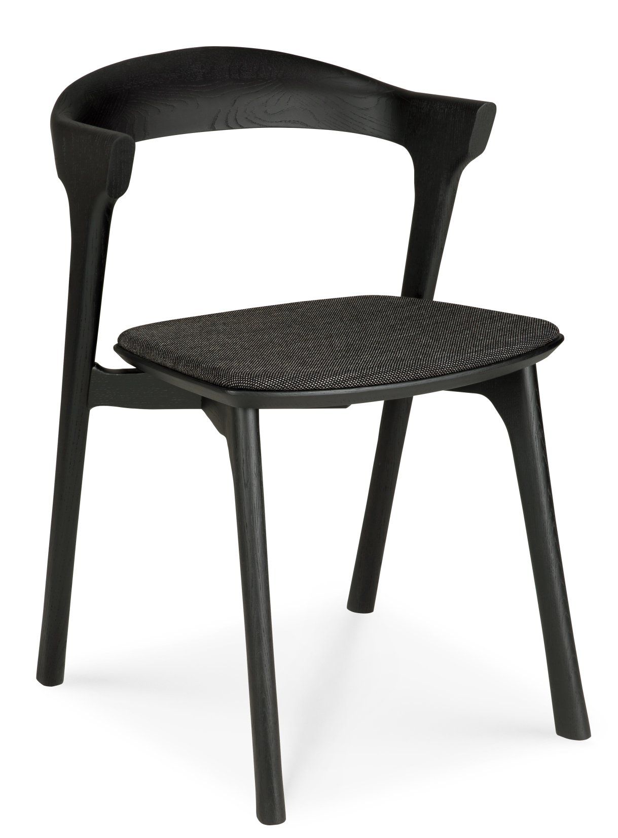 Bok Stuhl aus Eiche in Braun mit schwarzem Stoffbezug von Ethnicraft.