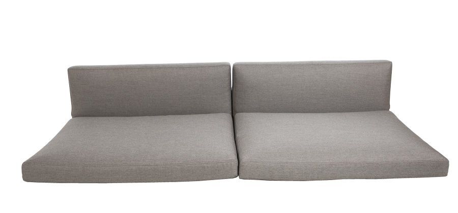 Cane-Line Connect Kissensatz für 3-Sitzer Sofa, graue Lounge Möbel Kissen und Rückenlehnen.