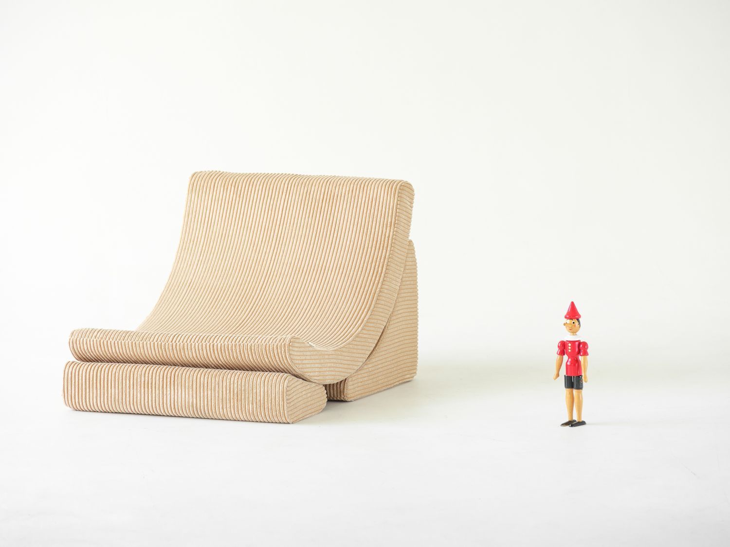 Mond Kindersessel Breitcord Brauner Zucker Wigiwama