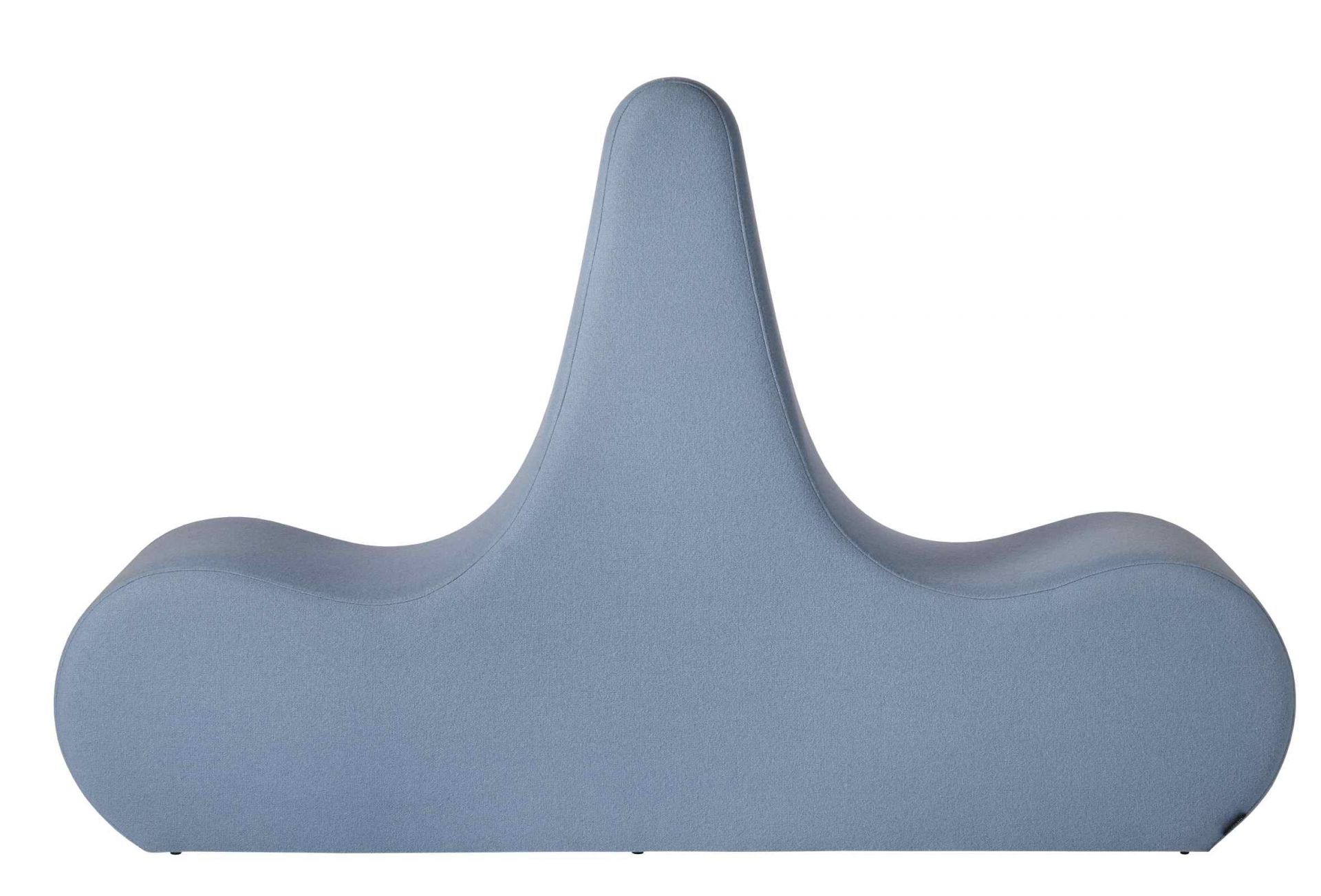 Blaues Welle Sofa von Verpan, modernes 2-Sitzer Sofa mit einzigartigem Design für Wohnzimmer und Lounge.