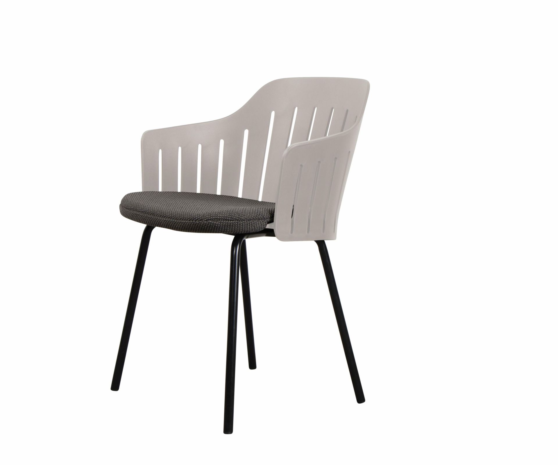 Choice Outdoor Stuhl Stahlgestell 4 Beine Taupe Cane-Line 