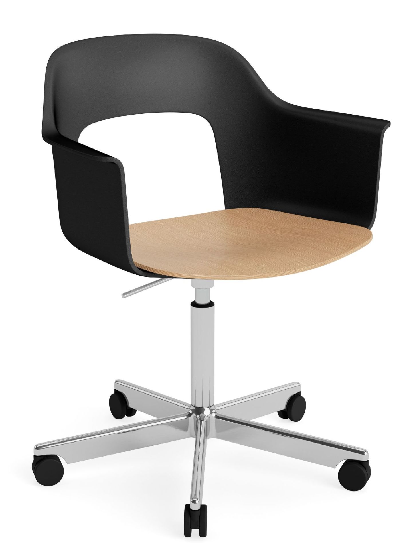 Layout Armchair 242 Armlehnstuhl 4-Sternfuß Gasfeder mit Drehfunktion Hay