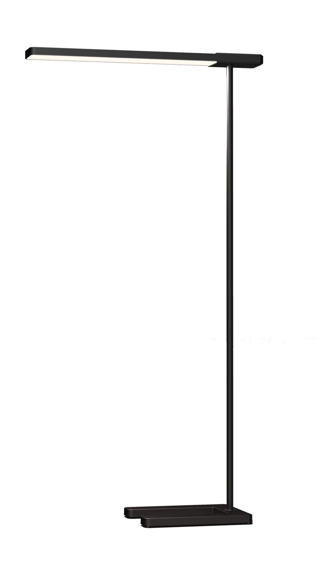 Schwarze Slice² Stehleuchte von Serien Lighting mit minimalistischem Design und LED-Licht.