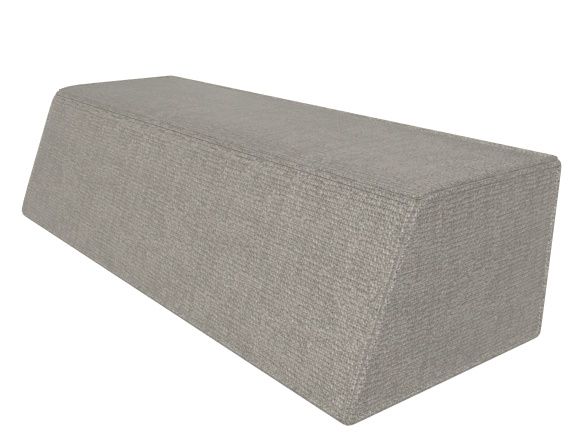 Graues, gerades Trio Rückenelement von Cor für modulare Sofas, Detailansicht der hochwertigen Polsterung.