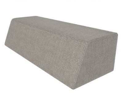 Graues, gerades Trio Rückenelement von Cor für modulare Sofas, Detailansicht der hochwertigen Polsterung.