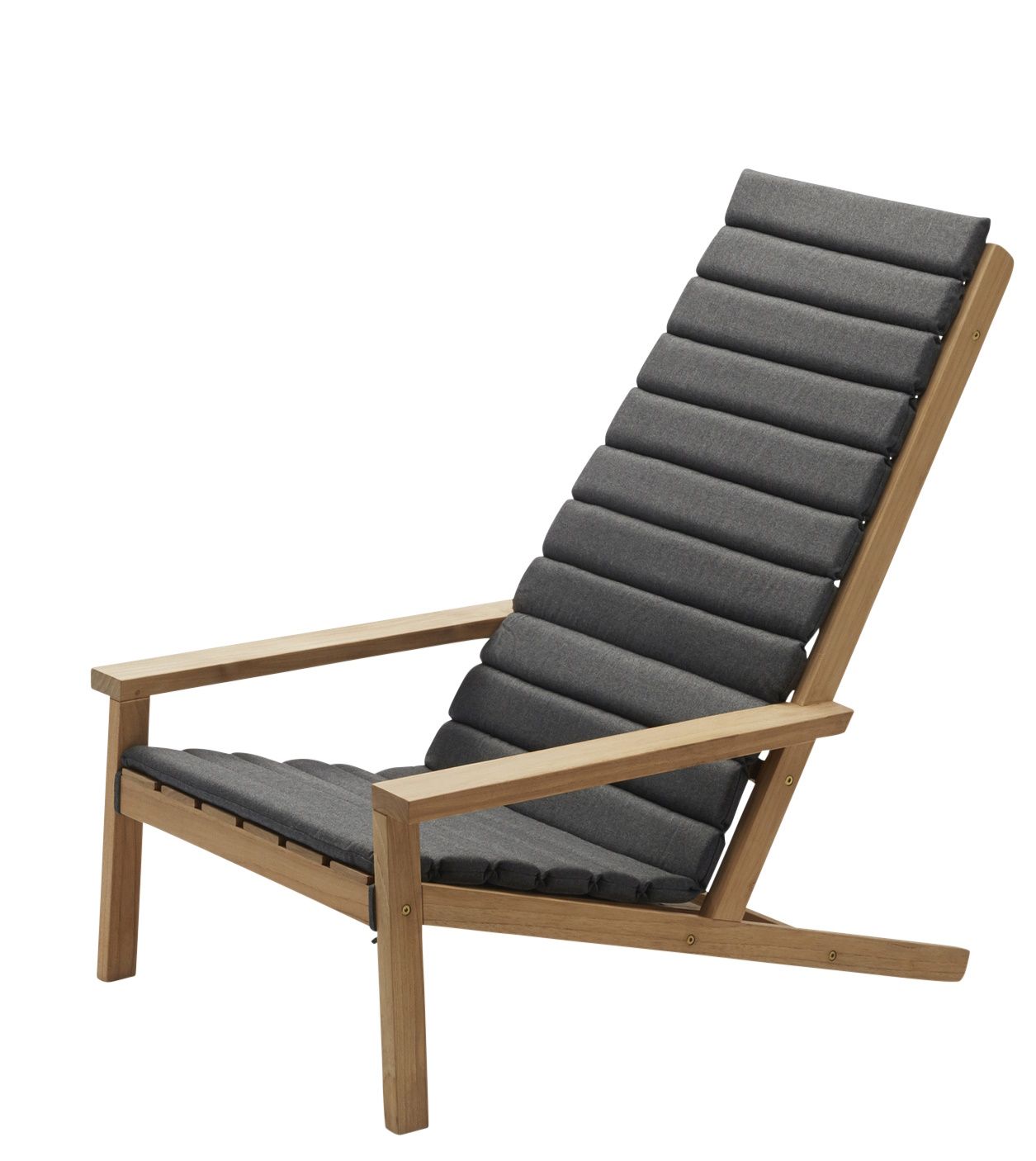 Between Lines Sitzkissen für Liegestuhl Outdoor Skagerak by Fritz Hansen in Charcoal. Gemütliches Gartenmöbel.