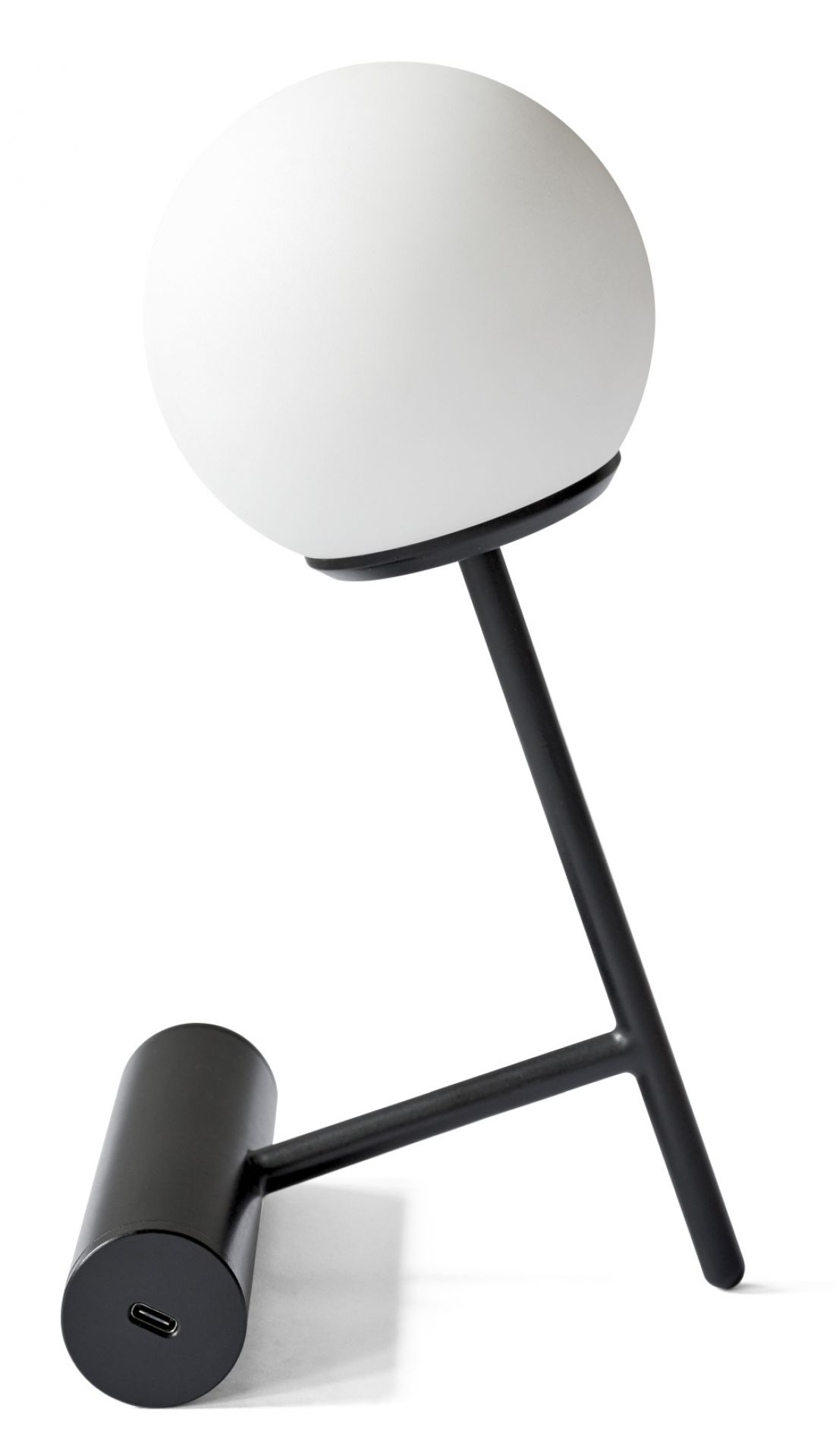 Phare LED Tischleuchte in Schwarz: Moderne Lampe mit kugelförmigem Lampenschirm für stilvolle Beleuchtung.