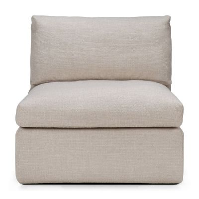 Mellow Sofa 1-Sitzer in Ivory Stoff von Ethnicraft, modernes Einzelsofa für Wohnzimmer.