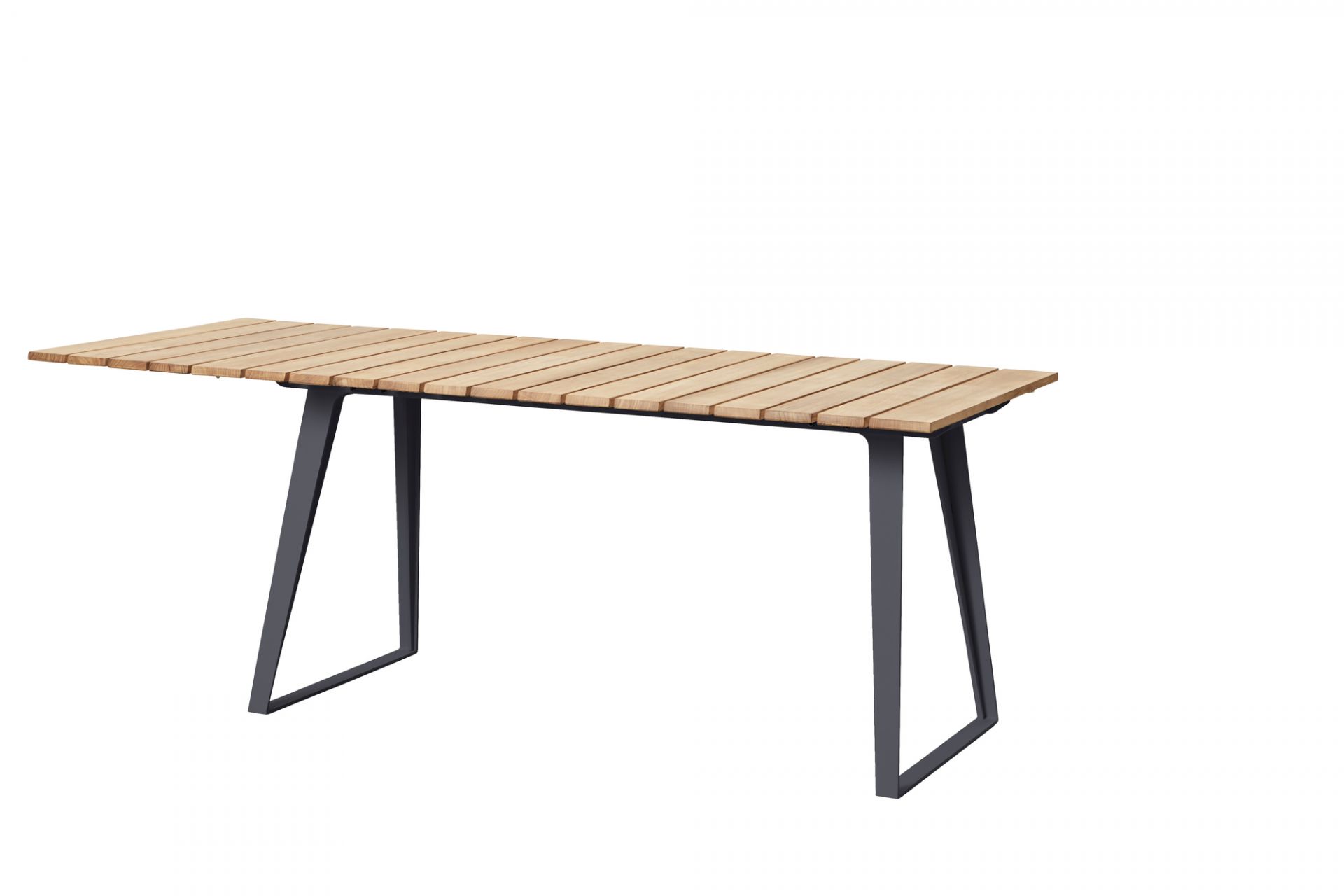 Copenhagen Esstisch aus Teakholz von Cane-Line mit modernem, minimalistischem Design für den Außenbereich.