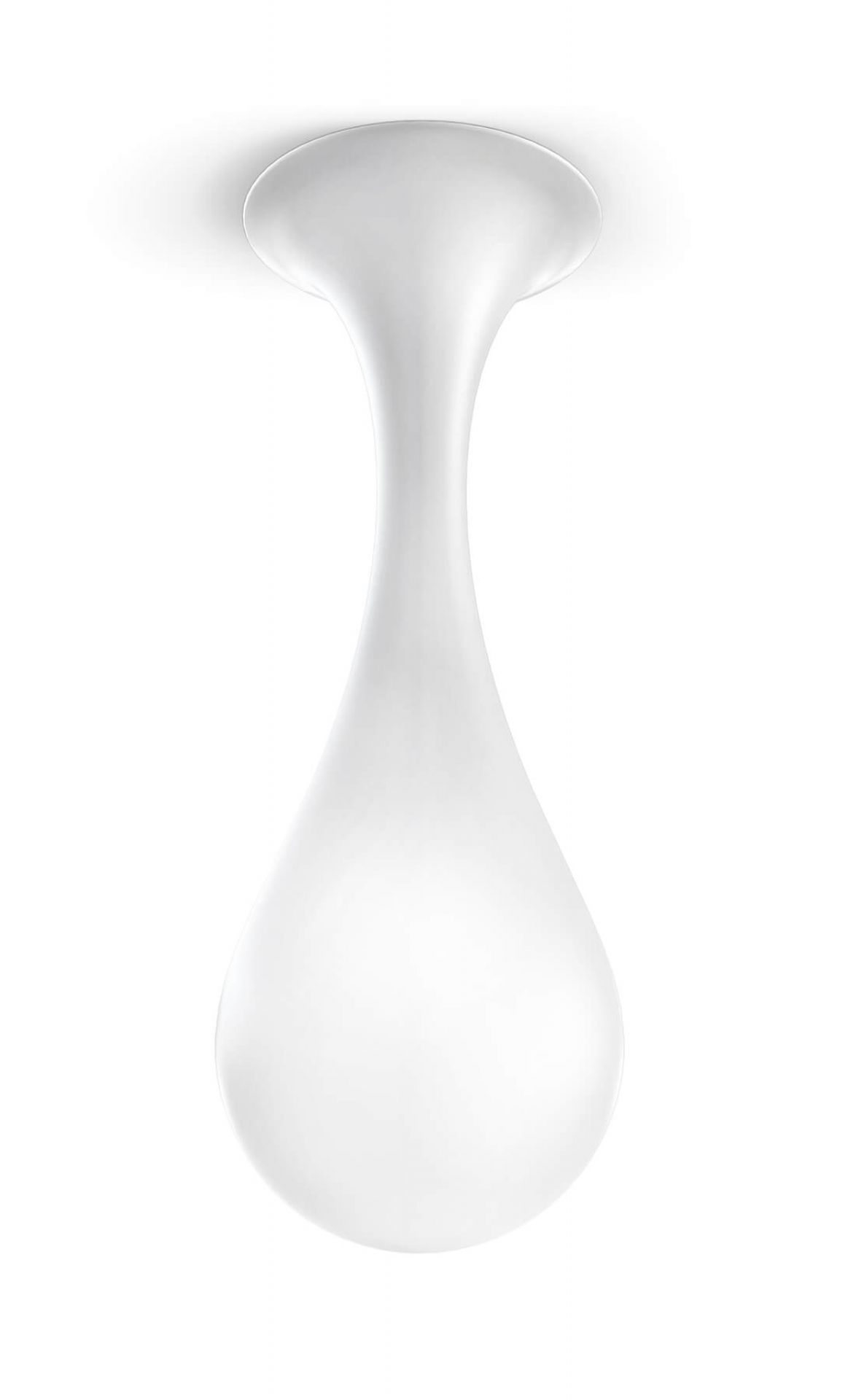 Weiße Liquid Light Deckenleuchte in Tropfenform, modernes Design für Wohnzimmer und Schlafzimmer.