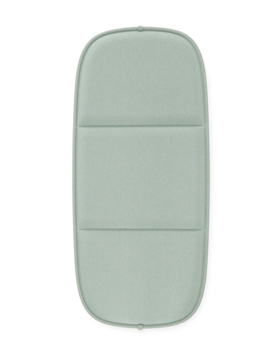 Grünes Hiray Sitzkissen für Kartell Bank, bequeme Polsterauflage für Sitzbänke, Textil.