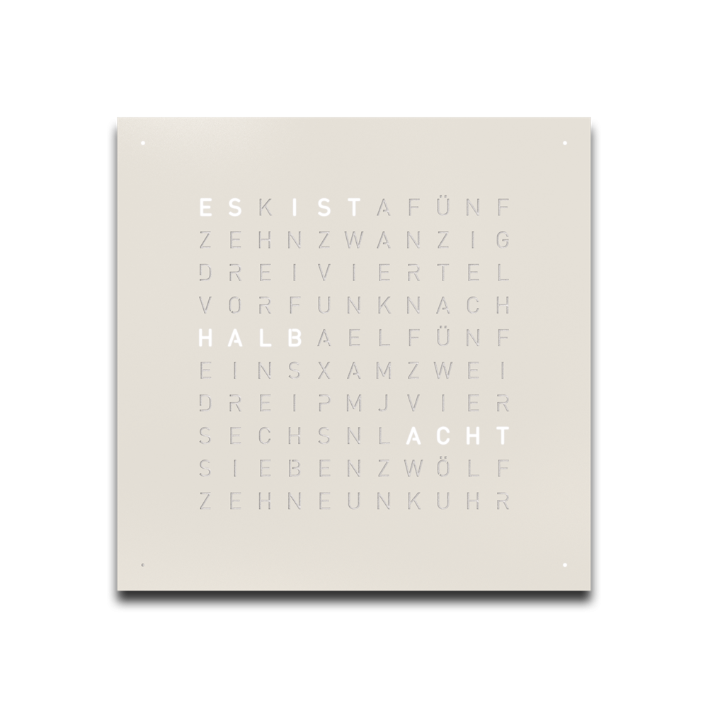 Frontcover für Earth 45 Wanduhr / Zeitobjekt Deutsch QLOCKTWO