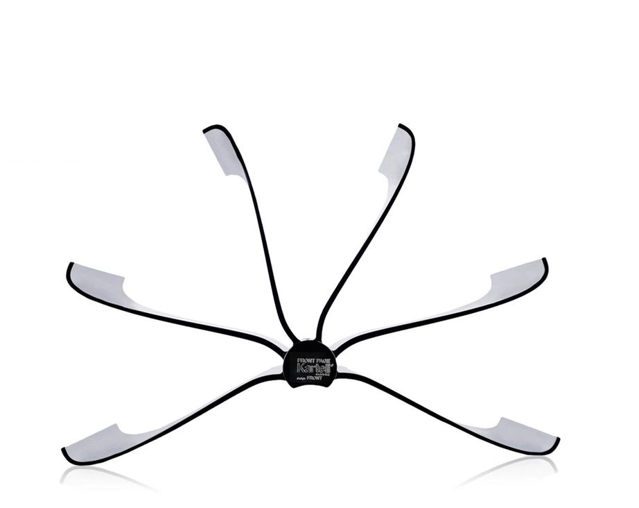 Schwarzer Front Page Zeitungsständer von Kartell mit sechs Ablageflächen für Zeitschriften und Zeitungen.