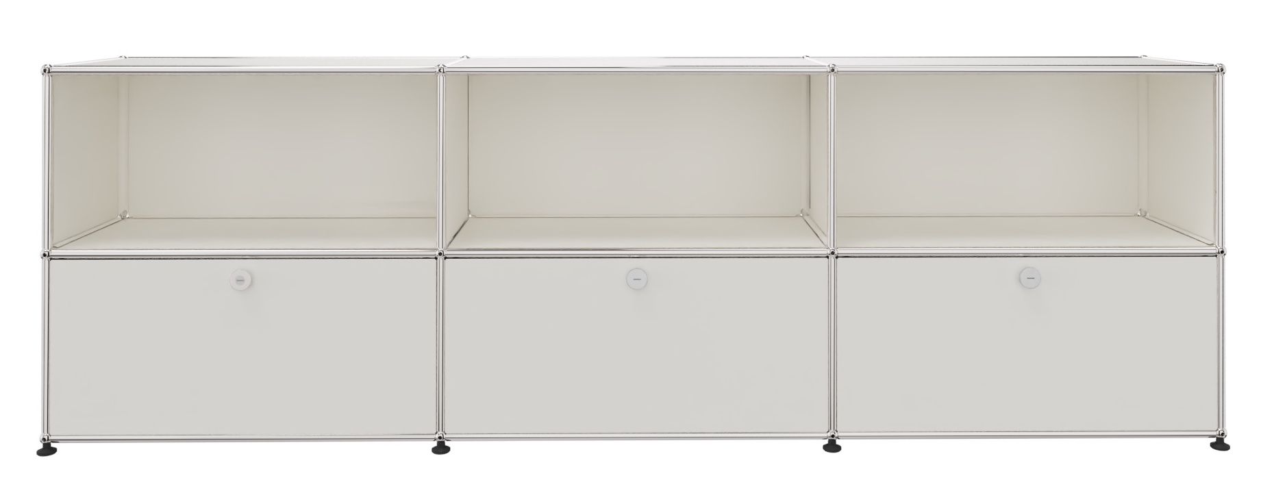 USM Haller Sideboard 3 Offen / 3 Klappen Reinweiß - FAST DELIVERY