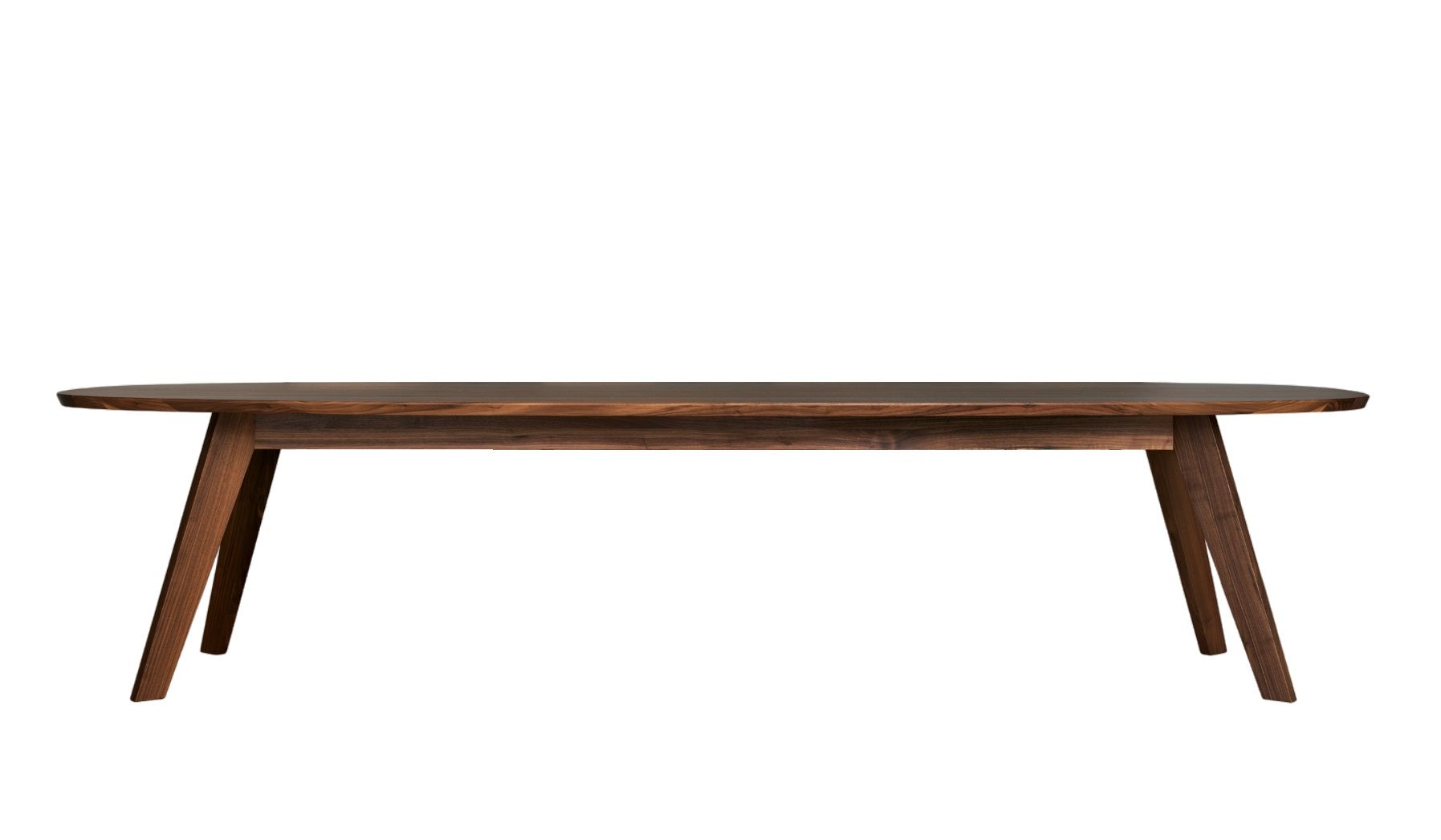 CENA Esstisch oval aus dunklem Holz, moderner Holztisch für Esszimmer und Wohnbereich.