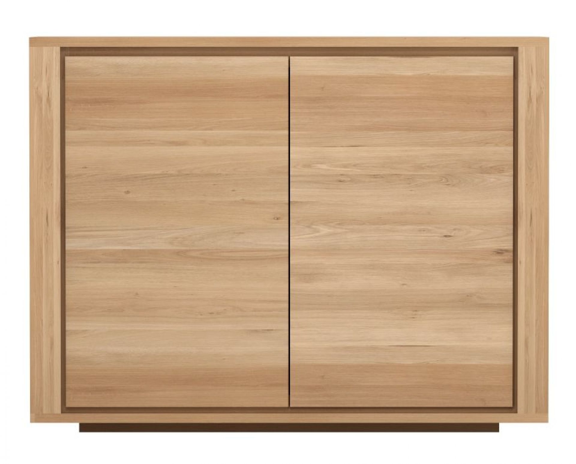 Ethnicraft Shadow Sideboard aus Eiche: Modernes Sideboard mit zwei Türen und schlichter Holzstruktur.