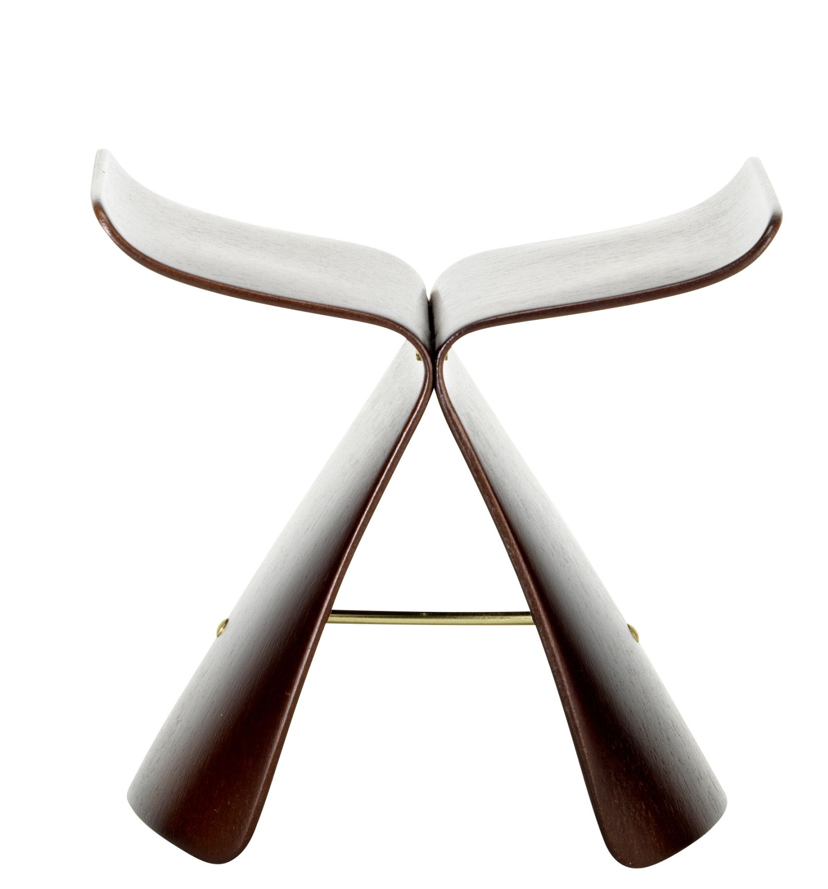 Brauner Butterfly Stool Miniatur Hocker von Vitra, ikonisches Designmöbel aus dem Jahr 1954.