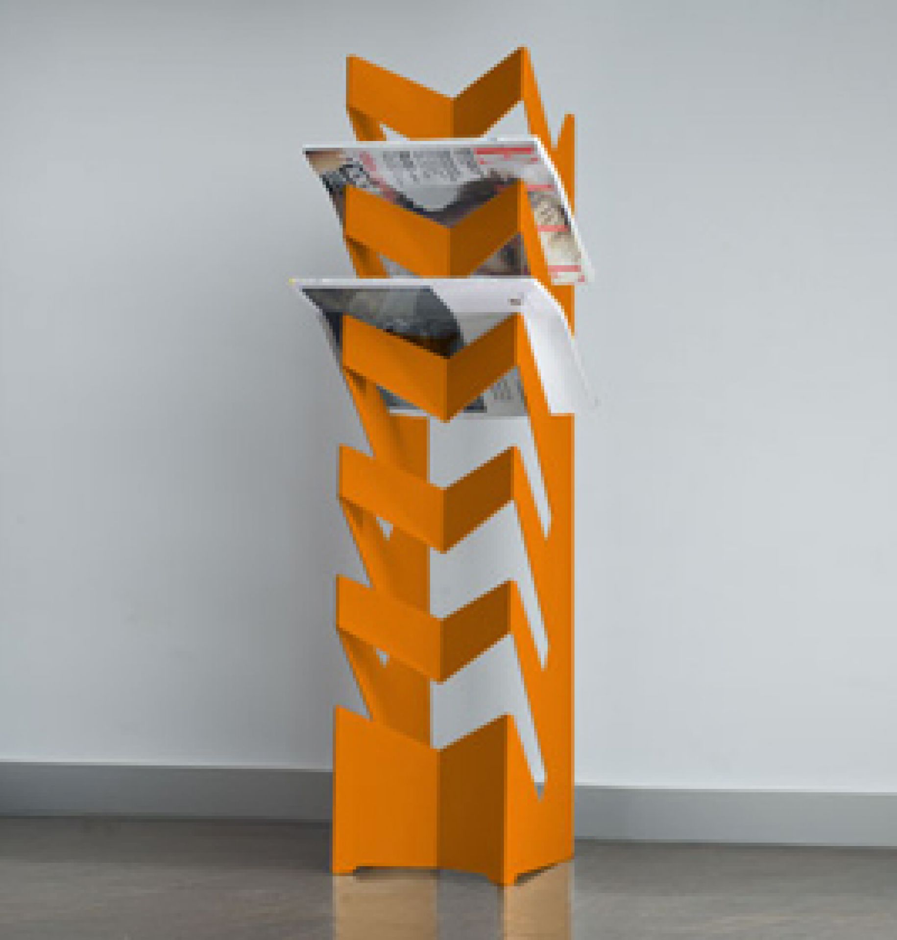 News Boden Zeitungsständer Radius Silber