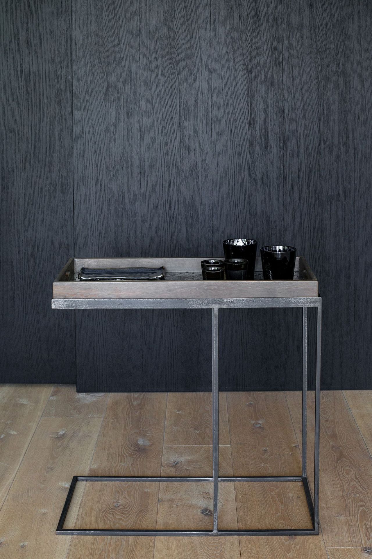 Beistelltisch Holz lackiert Schwarz Ethnicraft