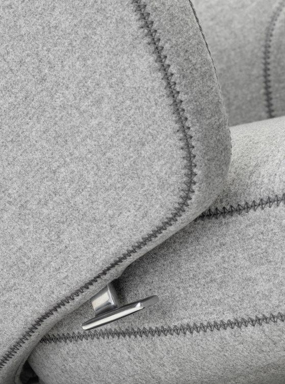 Grand Repos Sessel  + Ottoman Vitra Poliert  Cosy Kieselstein