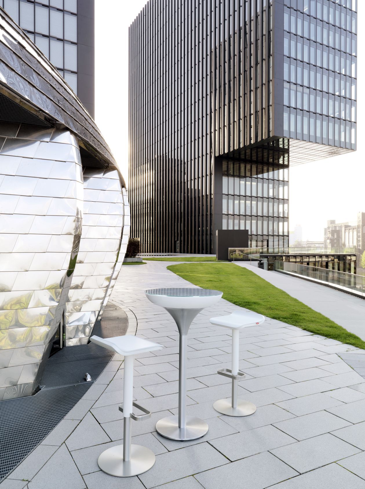 ED Barhocker höhenverstellbar Weiß Moree