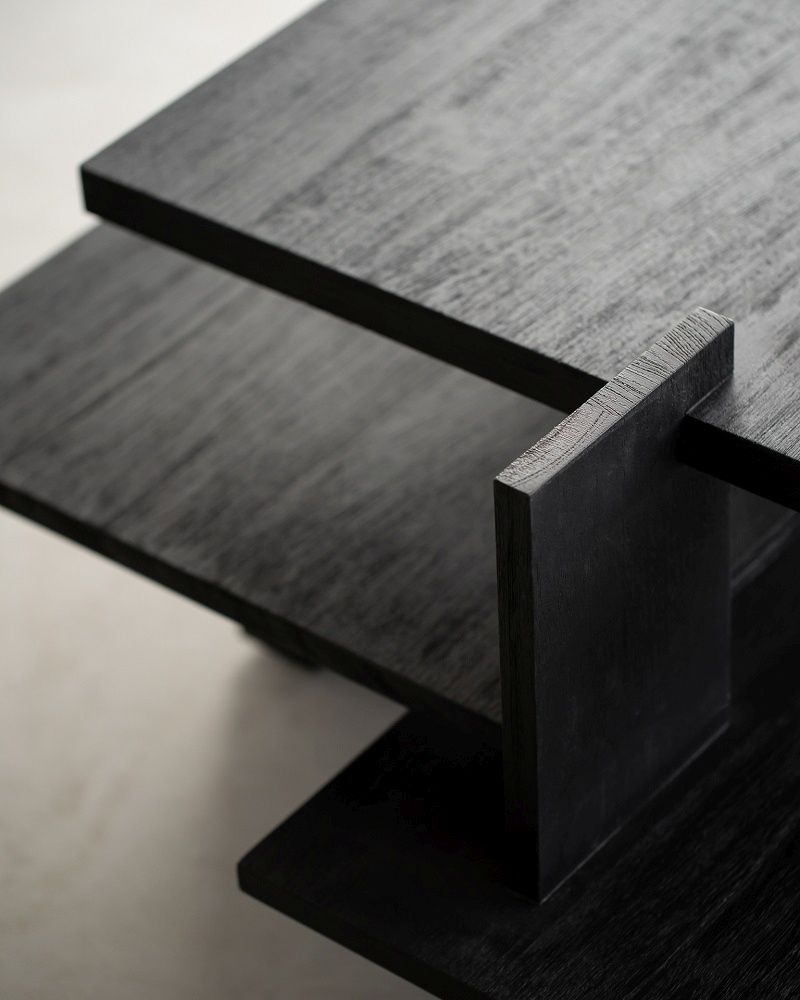 Teak Abstract Coffee table Couchtisch Schwarz Ethnicraft