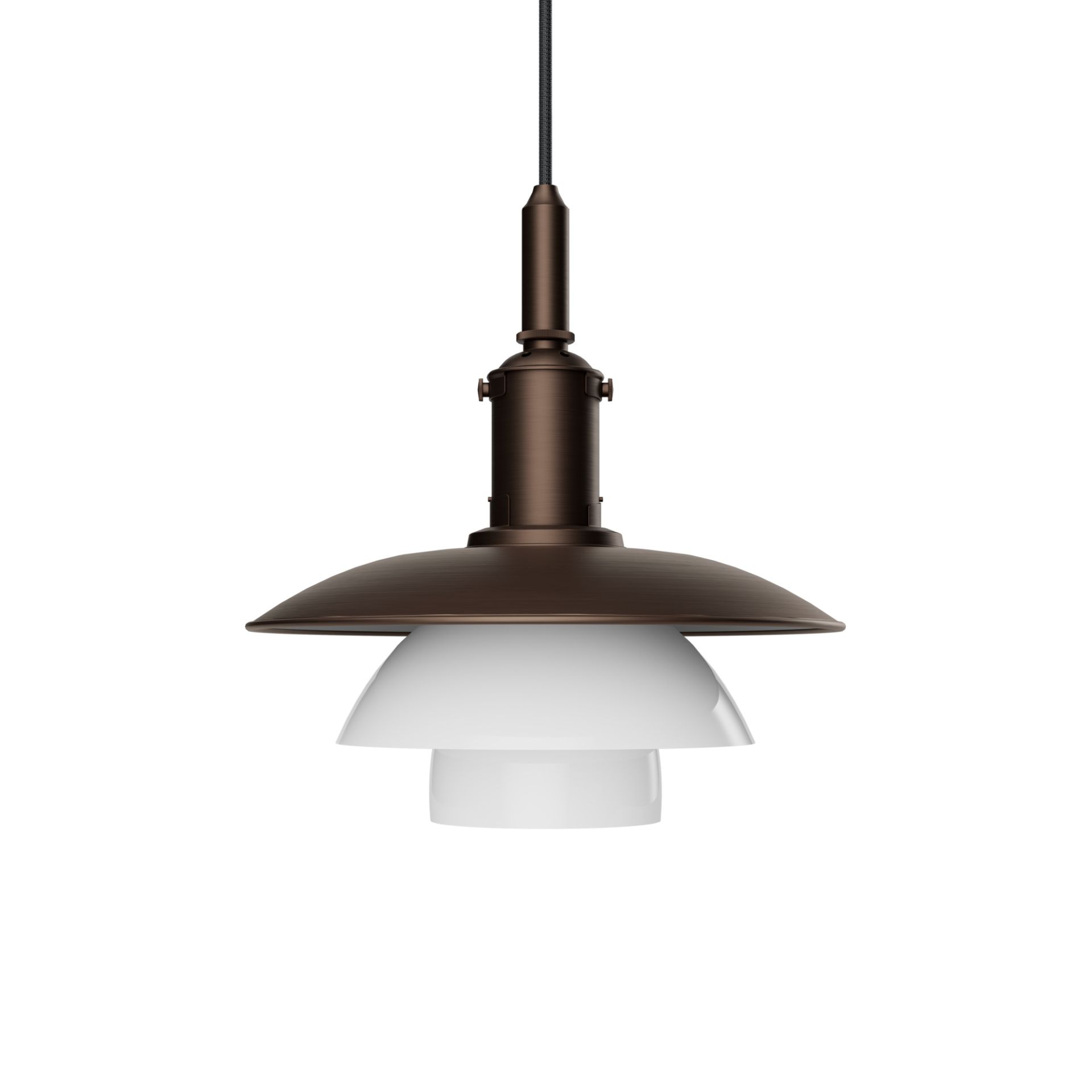 PH 3/3 Aged Brass Opal Pendelleuchte Louis Poulsen