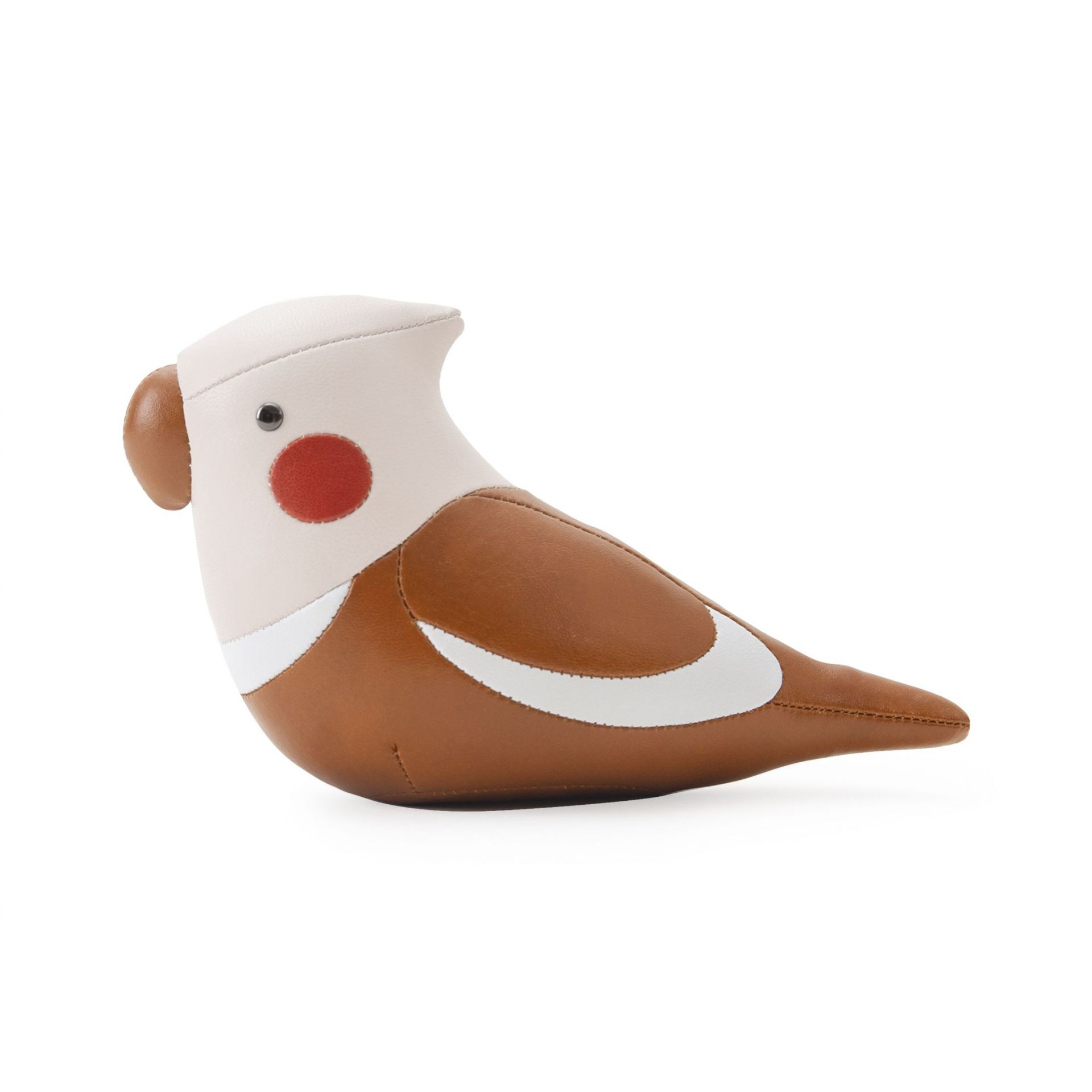 Briefbeschwerer Nymphensittich in Tan und Weizen von Züny, dekoratives Accessoire und Schreibtisch-Organizer.